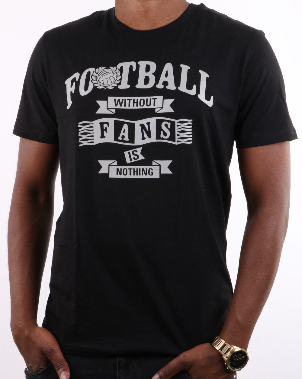 Fußball ohne Fans T-Shirt Schwarz