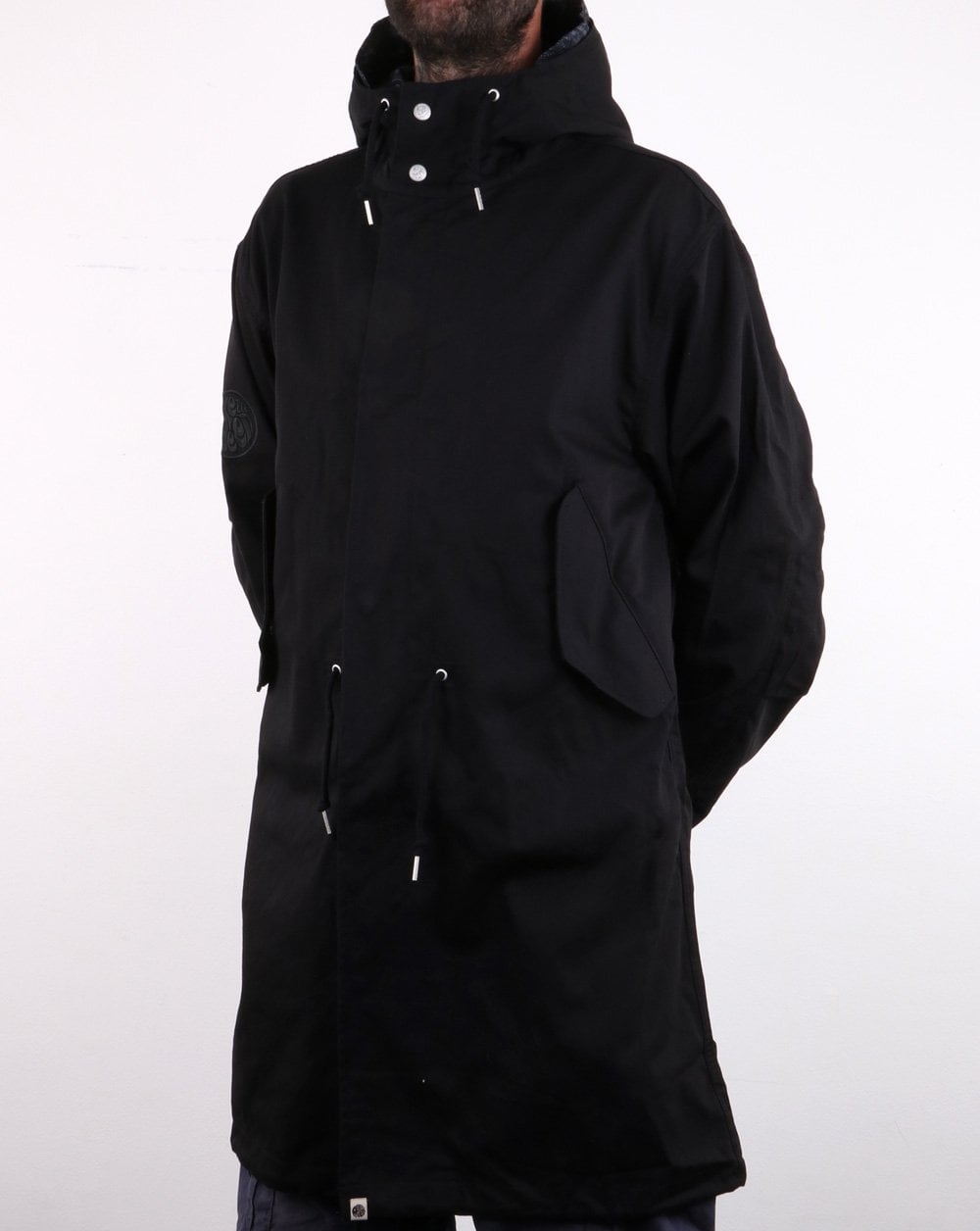 Pretty Green Lomas Parka Schwarz