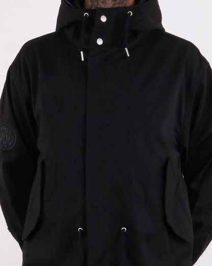 Pretty Green Lomas Parka Schwarz