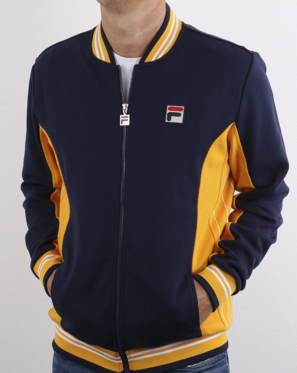 Fila Vintage Settanta Track Top Pro F Exclusive Marineblau/Goldgelb