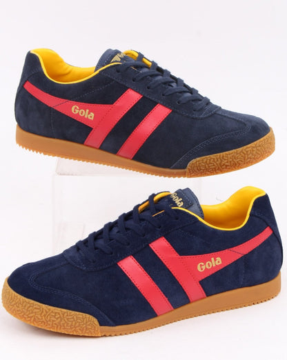 Gola Harrier Wildleder-Sneaker Marineblau/Rot