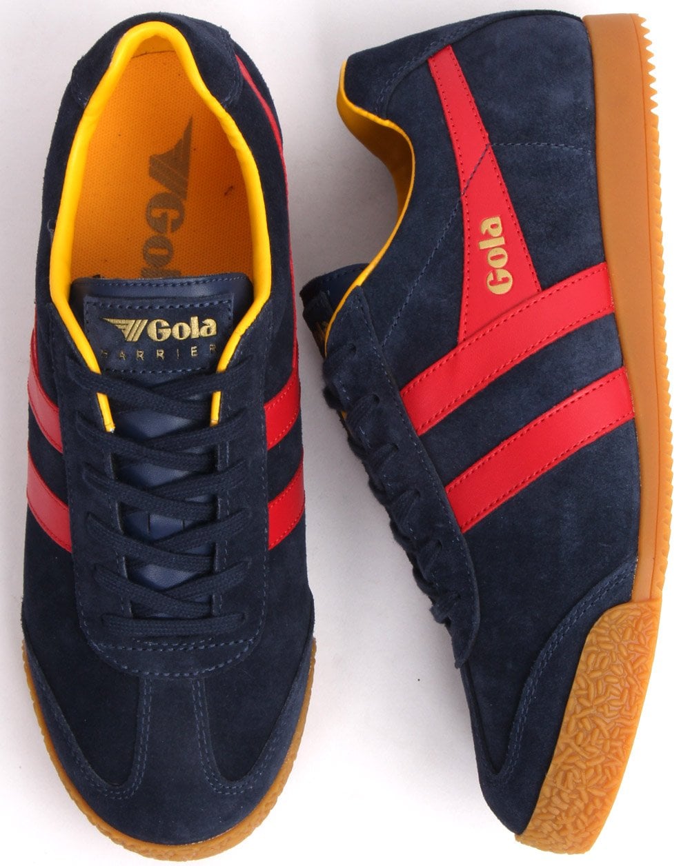 Gola Harrier Wildleder-Sneaker Marineblau/Rot