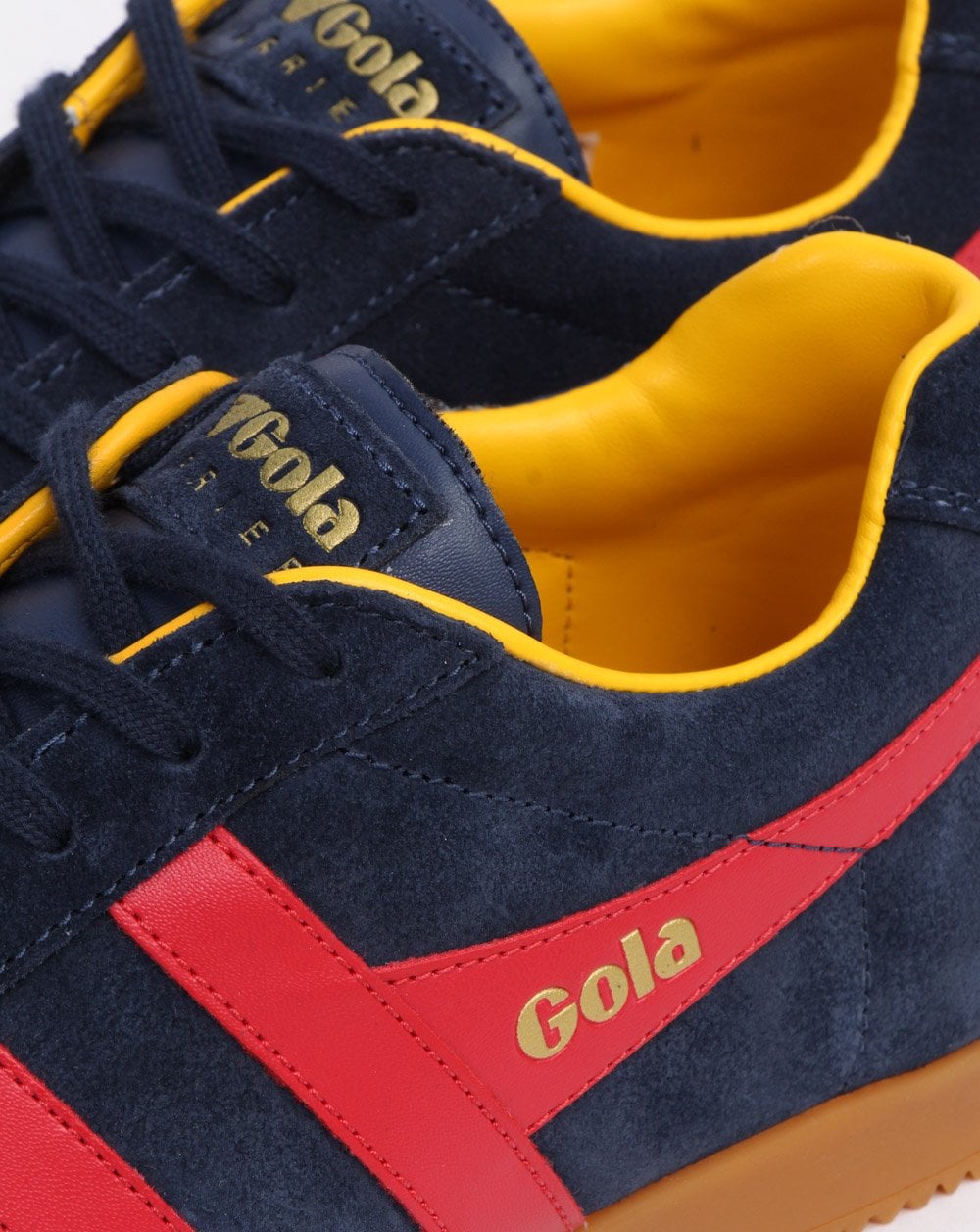 Gola Harrier Wildleder-Sneaker Marineblau/Rot
