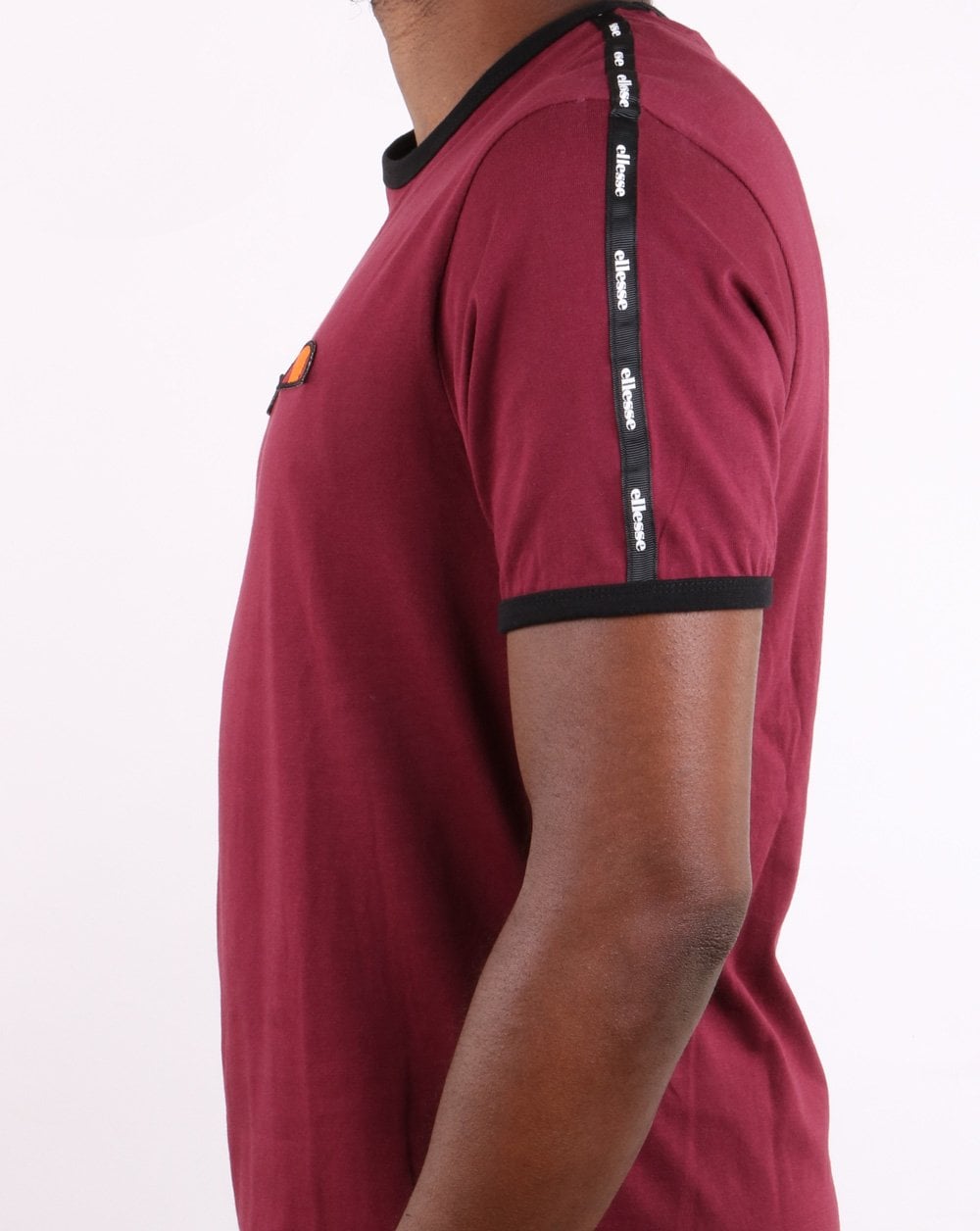 Ellesse Taping T Shirt Burgundy