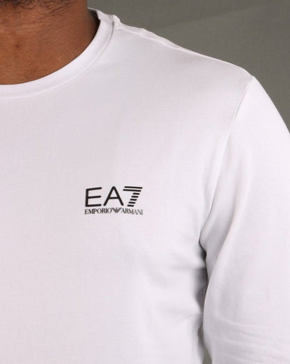 Emporio Armani EA7 Langarm-T-Shirt Weiß