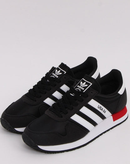 Adidas USA 84 Sneakers Schwarz/Weiß/Scharlachrot
