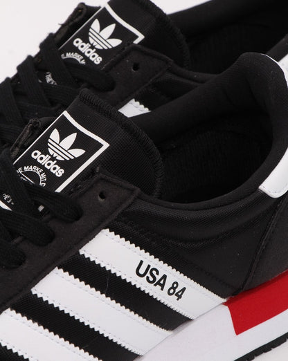 Adidas USA 84 Sneakers Schwarz/Weiß/Scharlachrot