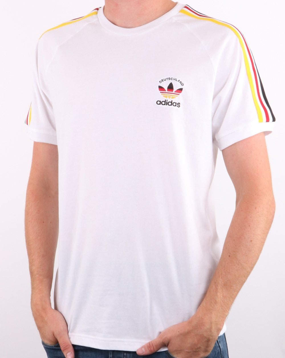 Adidas Originals 3-Streifen Deutsch T-Shirt Weiß