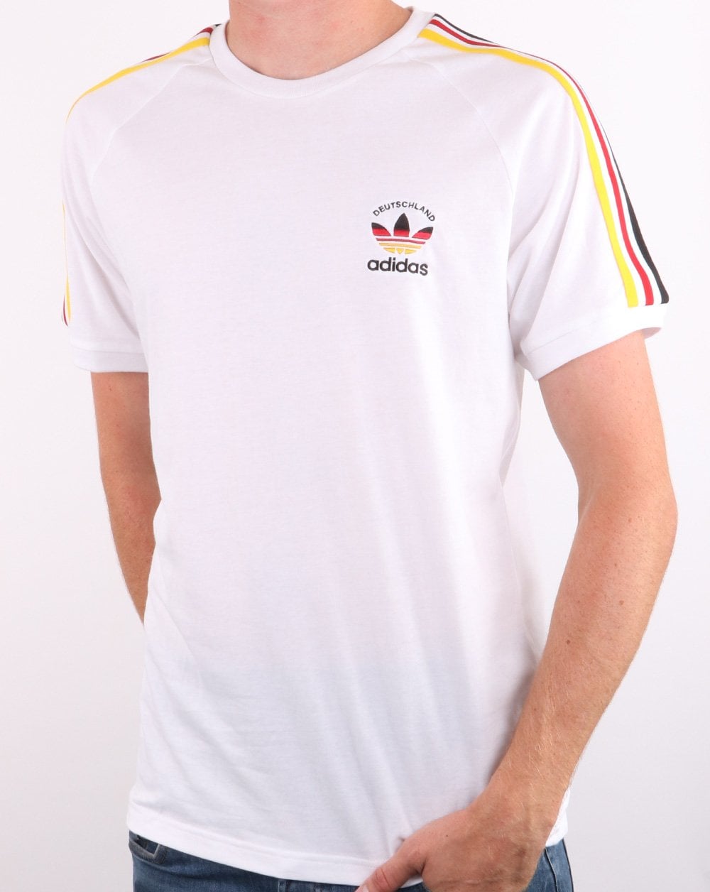 Adidas Originals 3-Streifen Deutsch T-Shirt Weiß