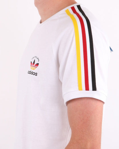 Adidas Originals 3-Streifen Deutsch T-Shirt Weiß