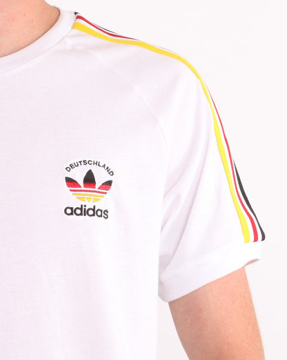 Adidas Originals 3-Streifen Deutsch T-Shirt Weiß