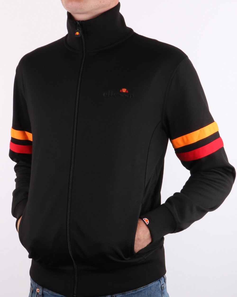 Ellesse Roma Trainingsjacke Schwarz/Orange/Rot