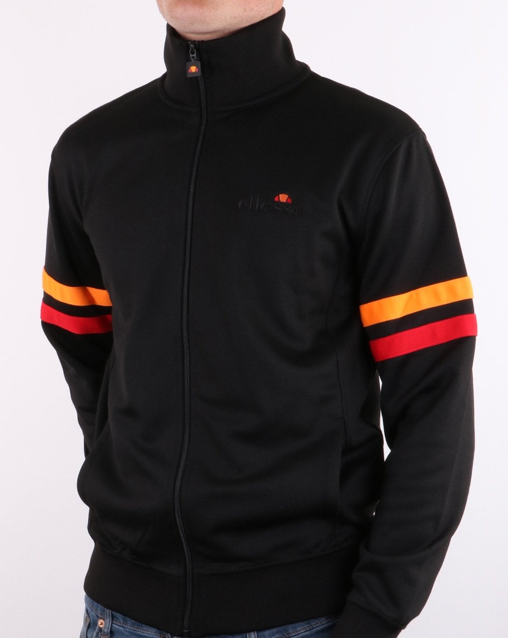 Ellesse Roma Trainingsjacke Schwarz/Orange/Rot