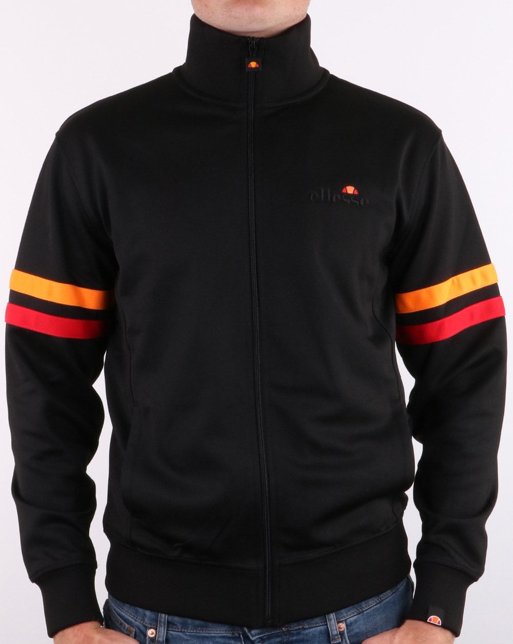 Ellesse Roma Trainingsjacke Schwarz/Orange/Rot