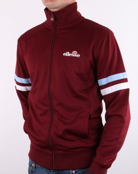 Ellesse Roma Track Top Burgundy/sky/white