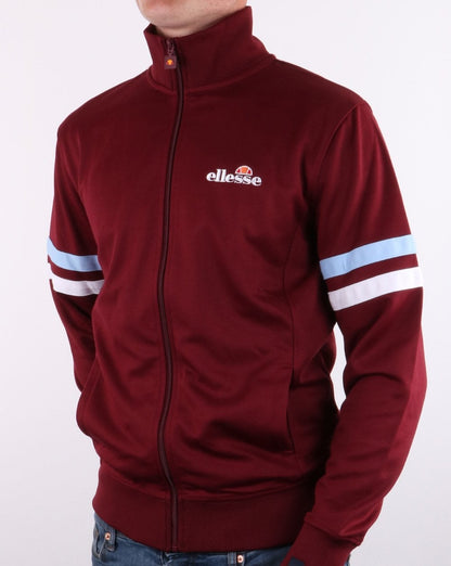 Ellesse Roma Trainingsjacke Burgund/Himmelblau/Weiß