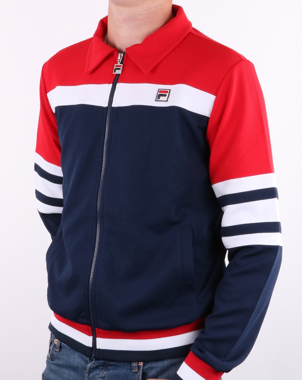 Fila Vintage Courto Trainingsjacke Rot/Marineblau/Weiß