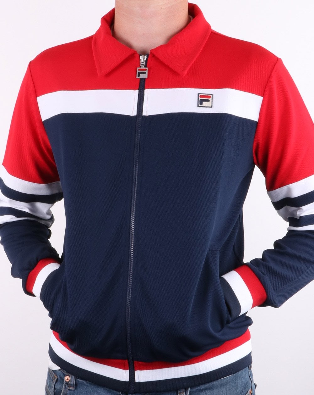 Fila Vintage Courto Trainingsjacke Rot/Marineblau/Weiß