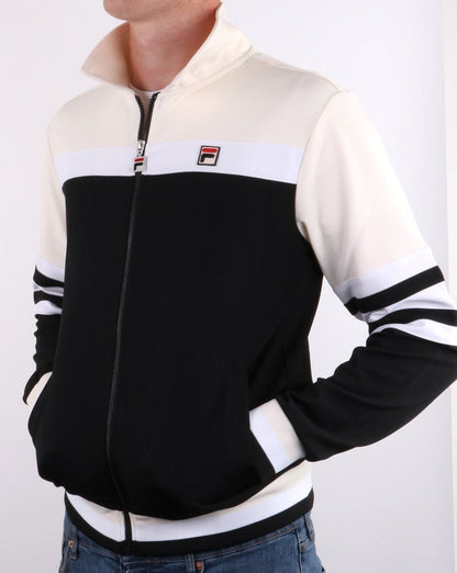 Fila Vintage Courto Trainingsjacke Schwarz/Creme/Weiß