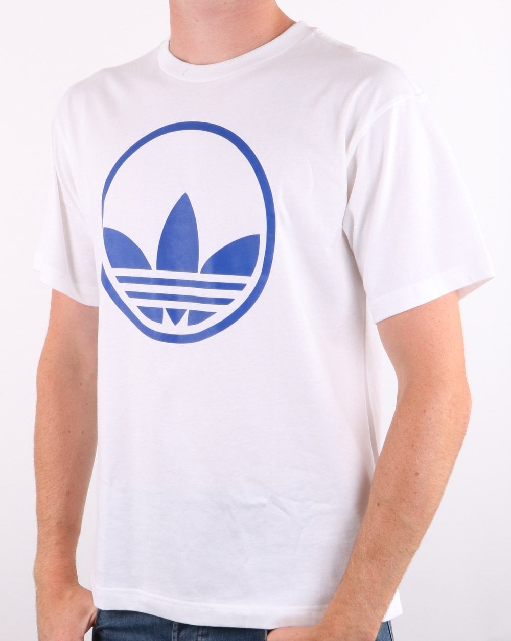 Adidas Originals Circle Trefoil T-Shirt Weiß/Blau