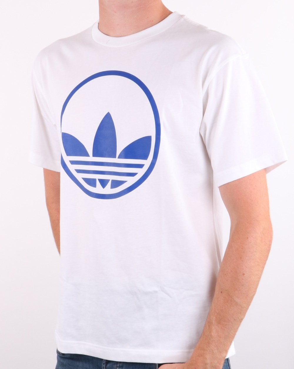 Adidas Originals Circle Trefoil T-Shirt Weiß/Blau