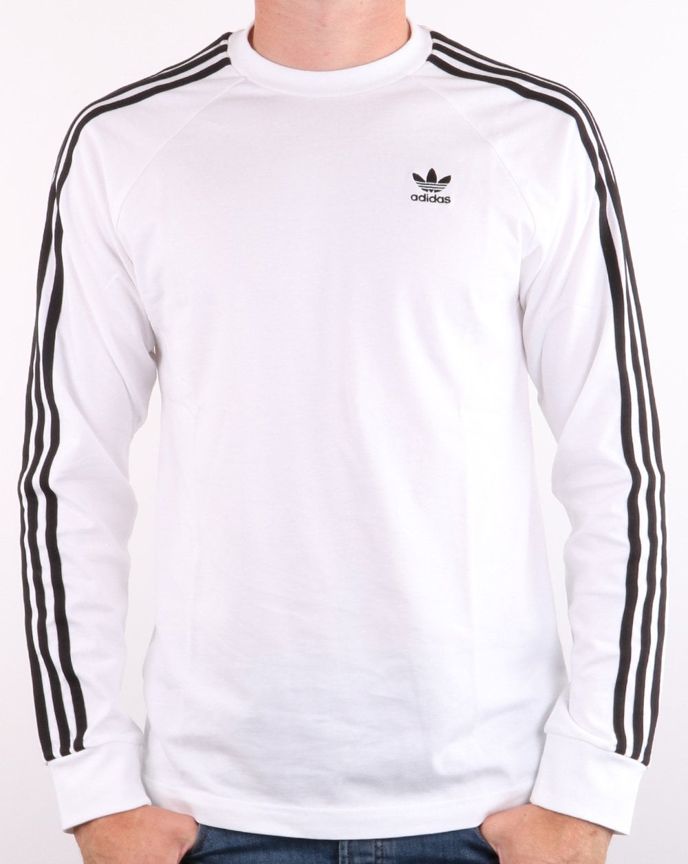 Adidas Originals 3 Stripes Long Sleeve Tee White/black