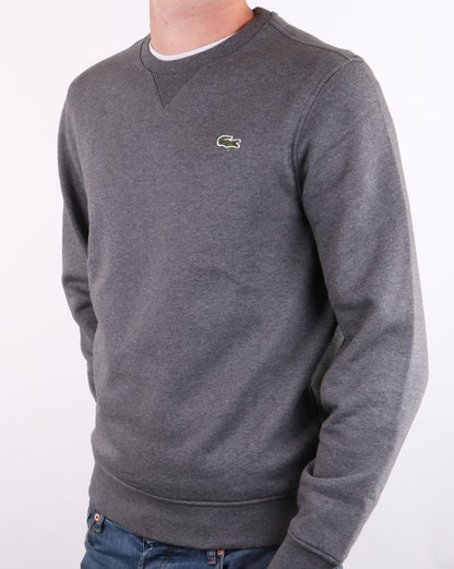 Lacoste – Sweatshirt mit Rundhalsausschnitt, Graphit
