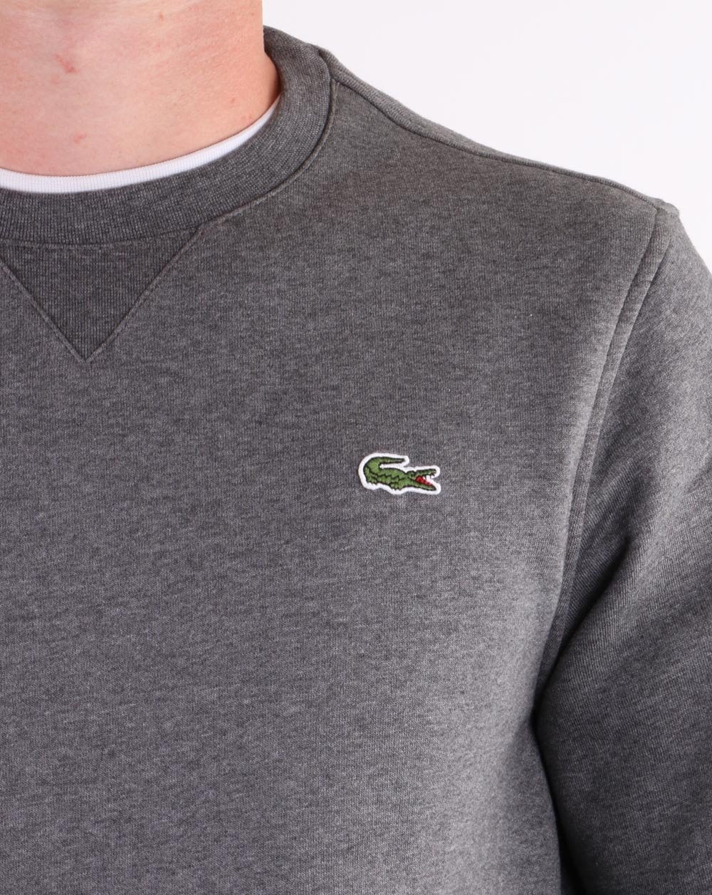 Lacoste – Sweatshirt mit Rundhalsausschnitt, Graphit