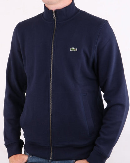 Lacoste – Trainingsjacke mit durchgehendem Reißverschluss, Premium-Marineblau