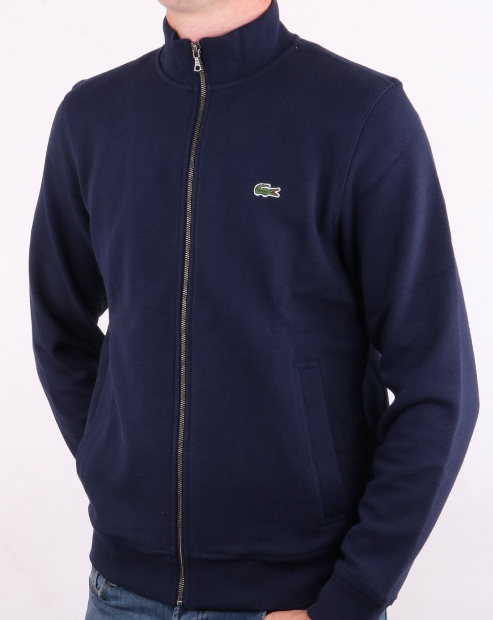 Lacoste – Trainingsjacke mit durchgehendem Reißverschluss, Premium-Marineblau