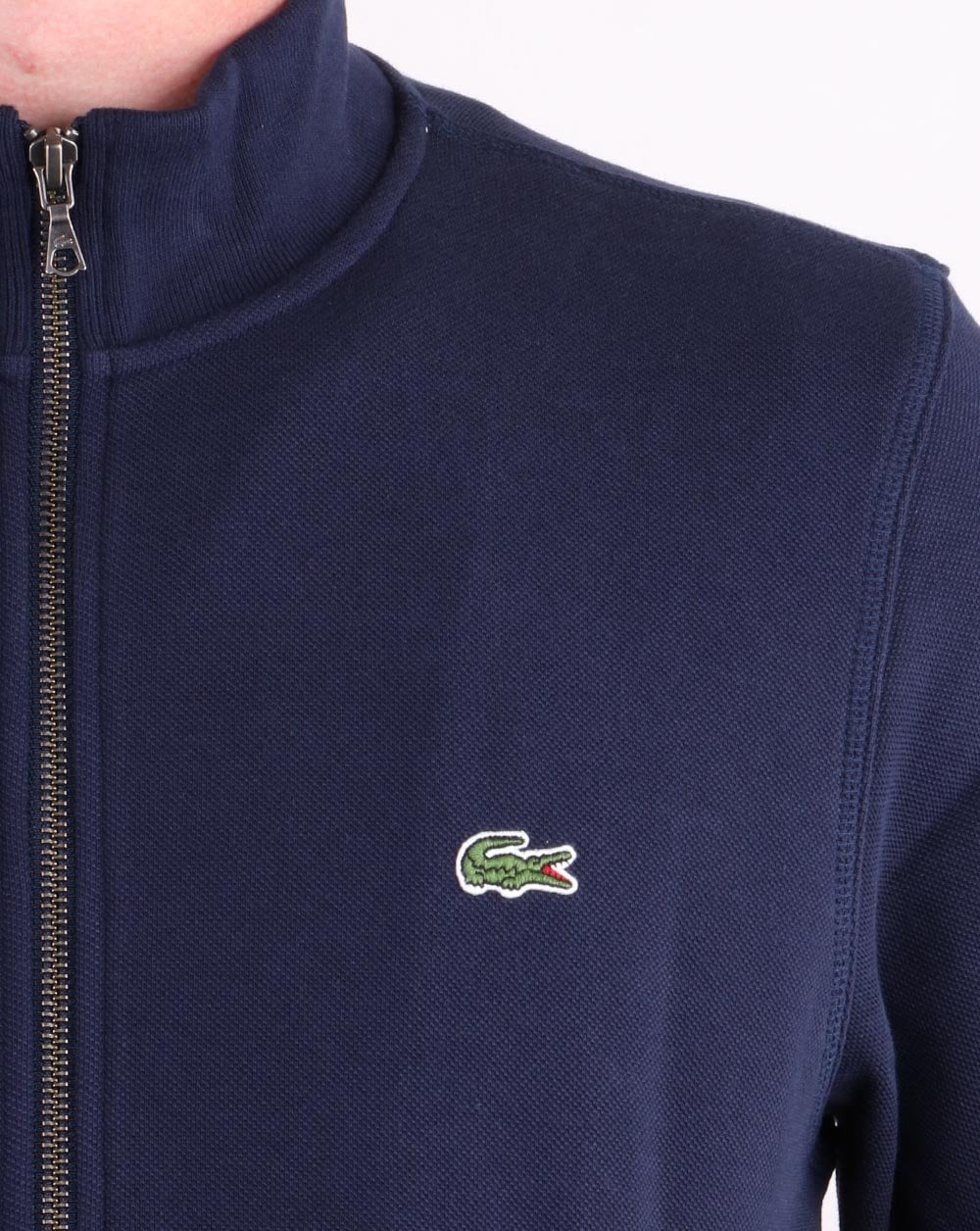 Lacoste – Trainingsjacke mit durchgehendem Reißverschluss, Premium-Marineblau