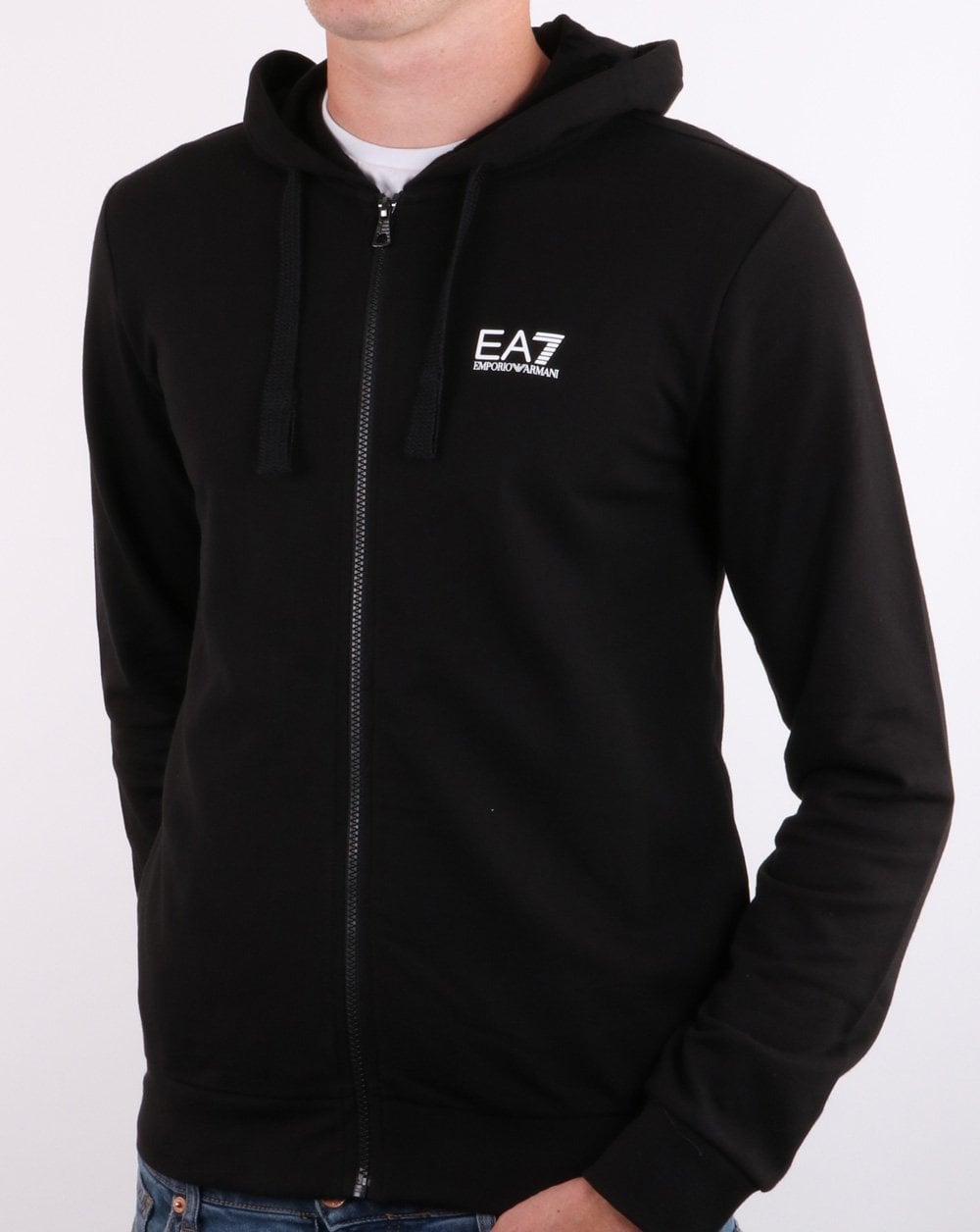 Emporio Armani EA7 Hoodie Schwarz/Weiß