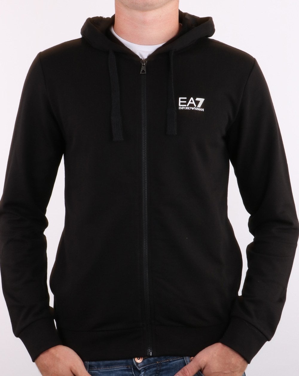 Emporio Armani EA7 Hoodie Schwarz/Weiß
