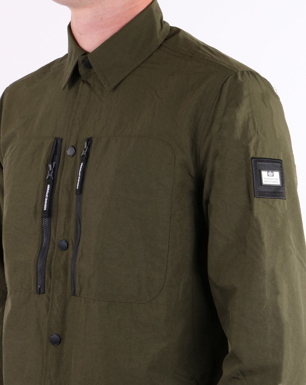 Weekend Offender – Überhemd mit Reißverschlusstasche, Deep Forest