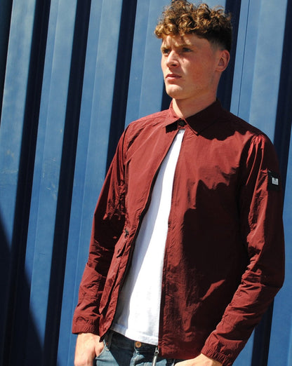 Weekend Offender Vinnie Überhemd Burgunderrot
