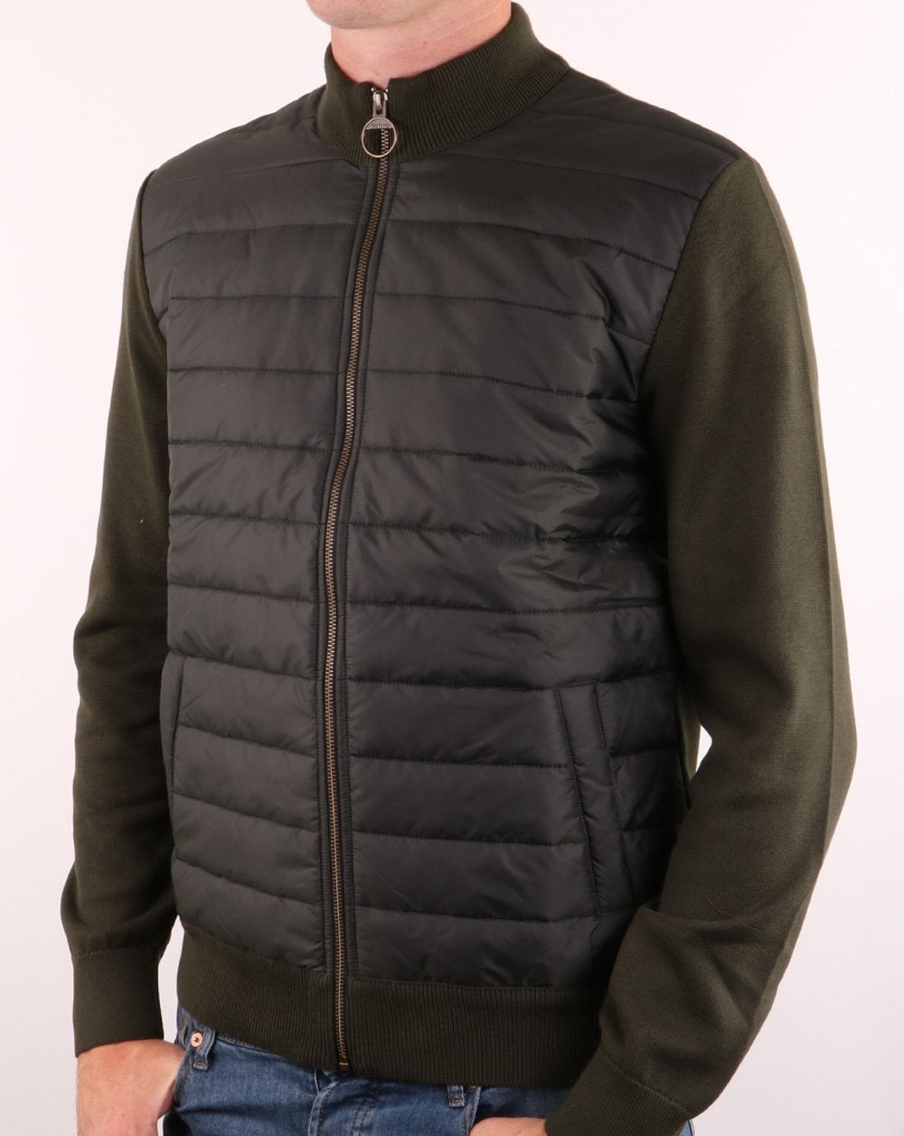 Barbour Jacke mit durchgehendem Reißverschluss, Waldgrün