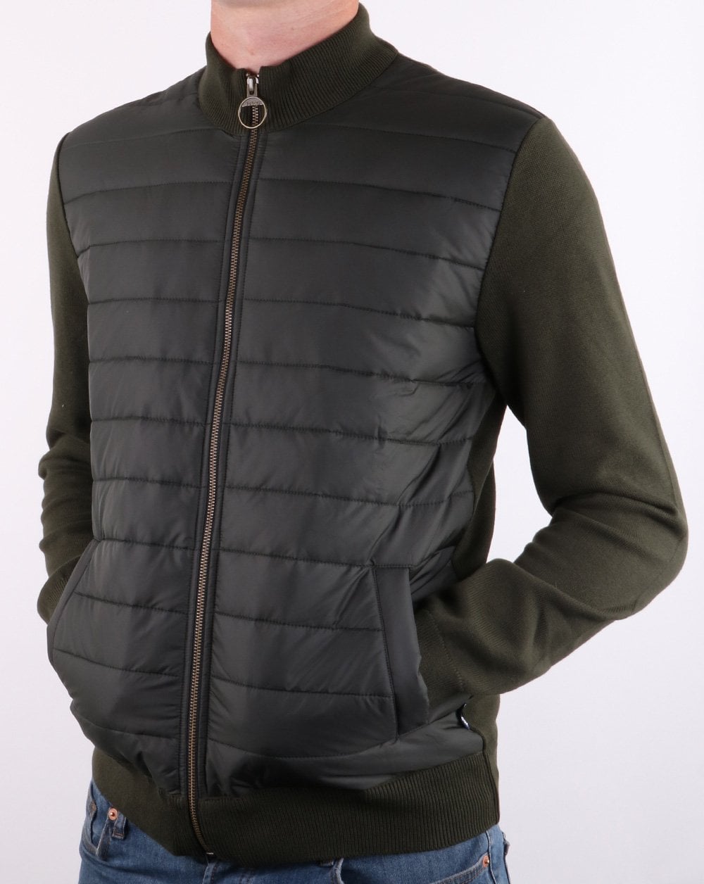 Barbour Jacke mit durchgehendem Reißverschluss, Waldgrün