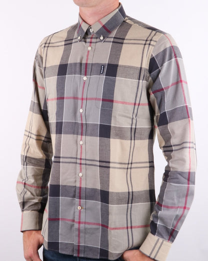 Barbour – Tailor Fit – Hemdkleid mit Tartan-Muster in Blau