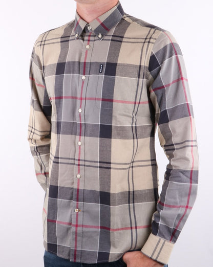 Barbour – Tailor Fit – Hemdkleid mit Tartan-Muster in Blau