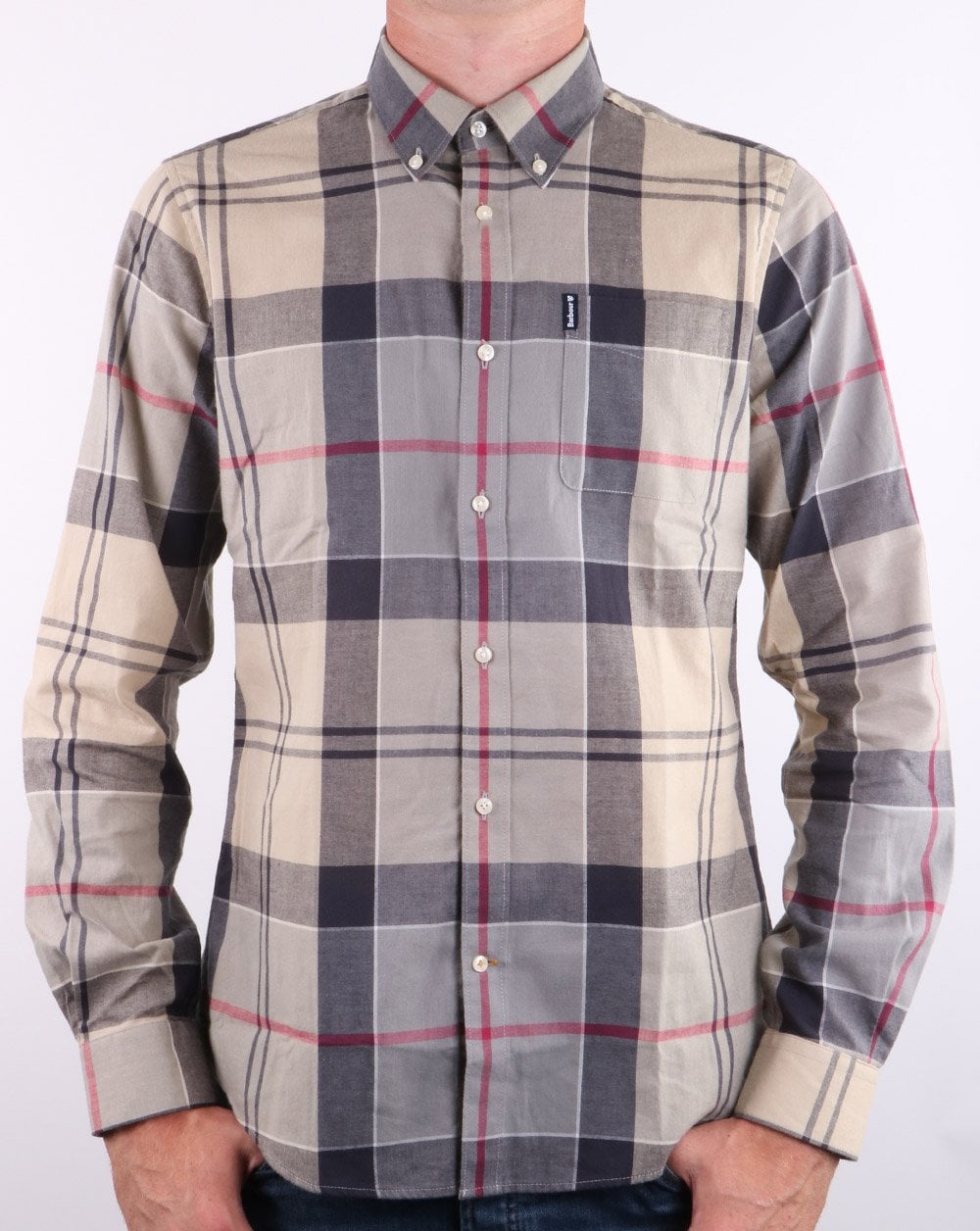 Barbour – Tailor Fit – Hemdkleid mit Tartan-Muster in Blau