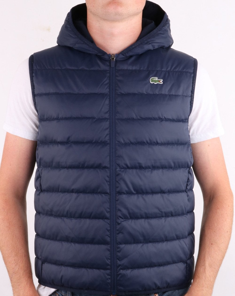 Lacoste Kapuzenweste Marineblau