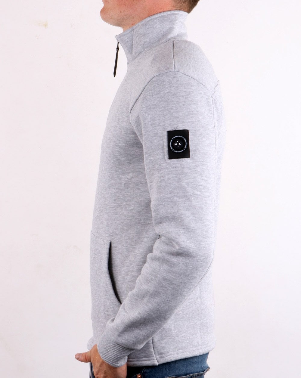 Marshall Artist Siren Half Zip Sweatshirt Grey Marl