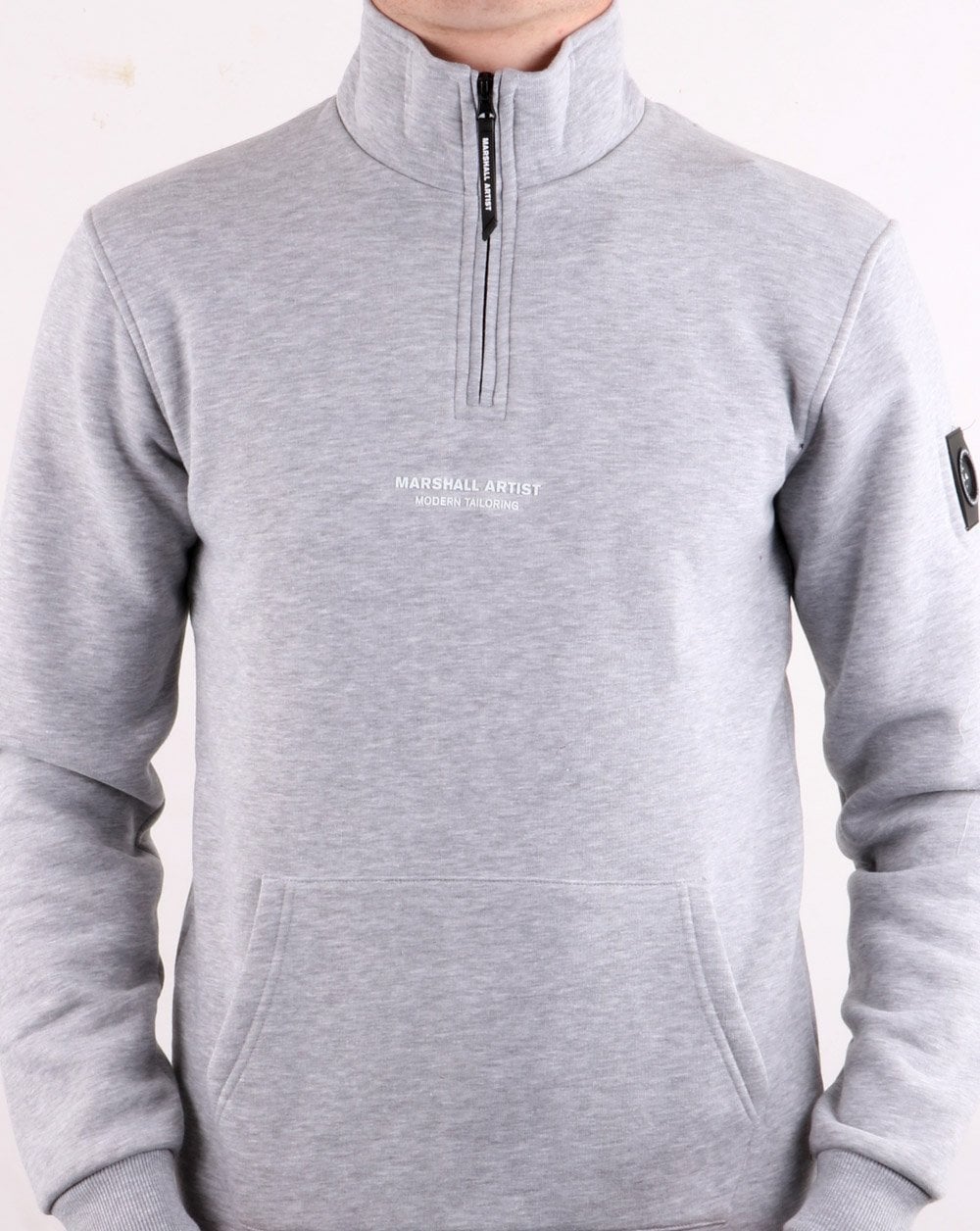 Marshall Artist Siren Half Zip Sweatshirt Grey Marl