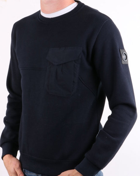 Marshall Artist Acier Crew Neck Sweatshirt Navy