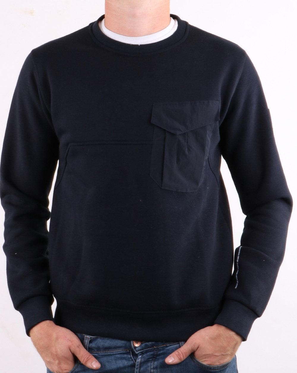Marshall Artist Acier Crew Neck Sweatshirt Navy