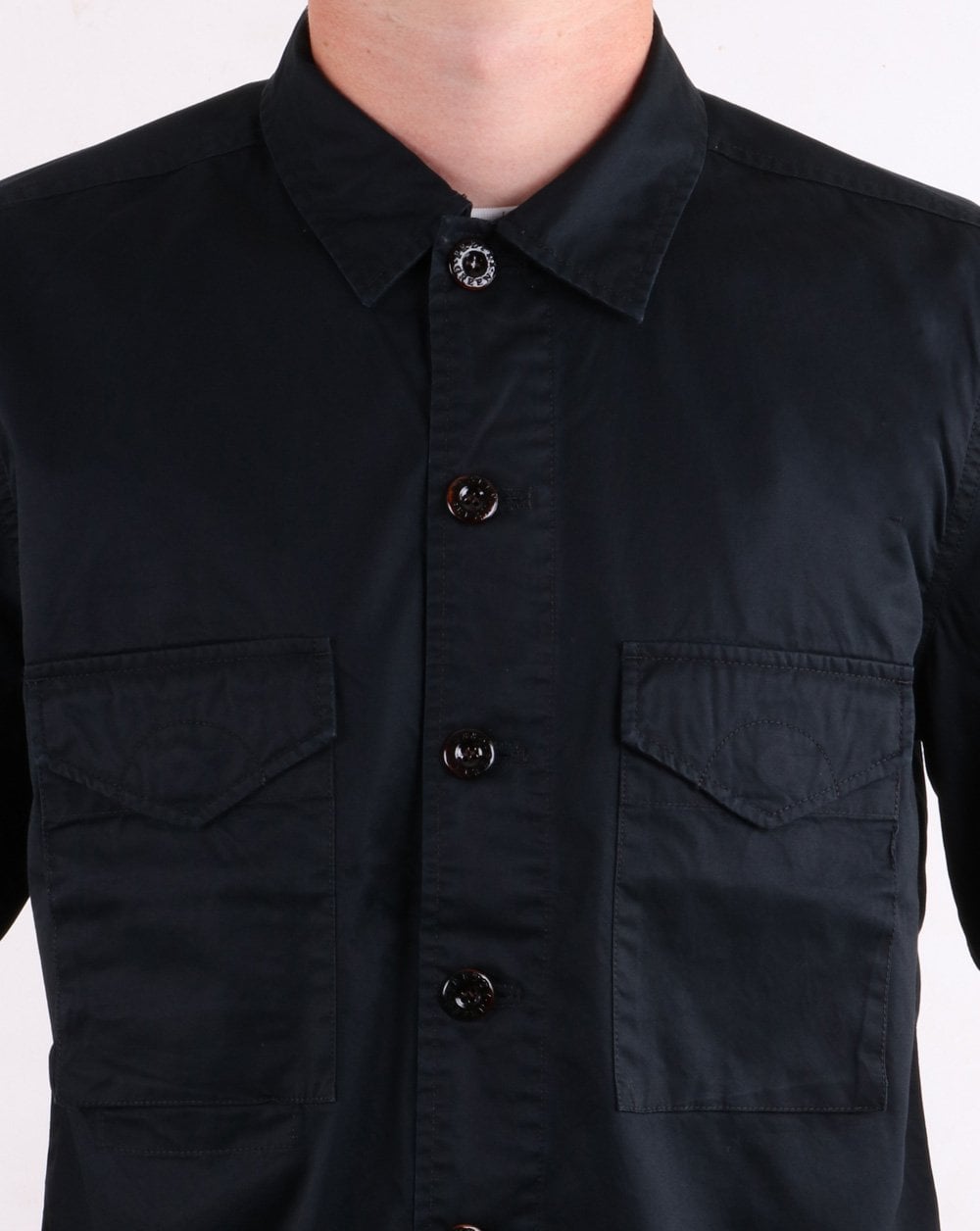 Pretty Green Überhemd Schwarz