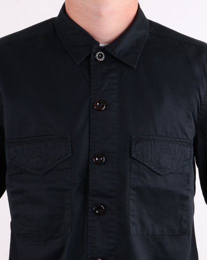 Pretty Green Überhemd Schwarz