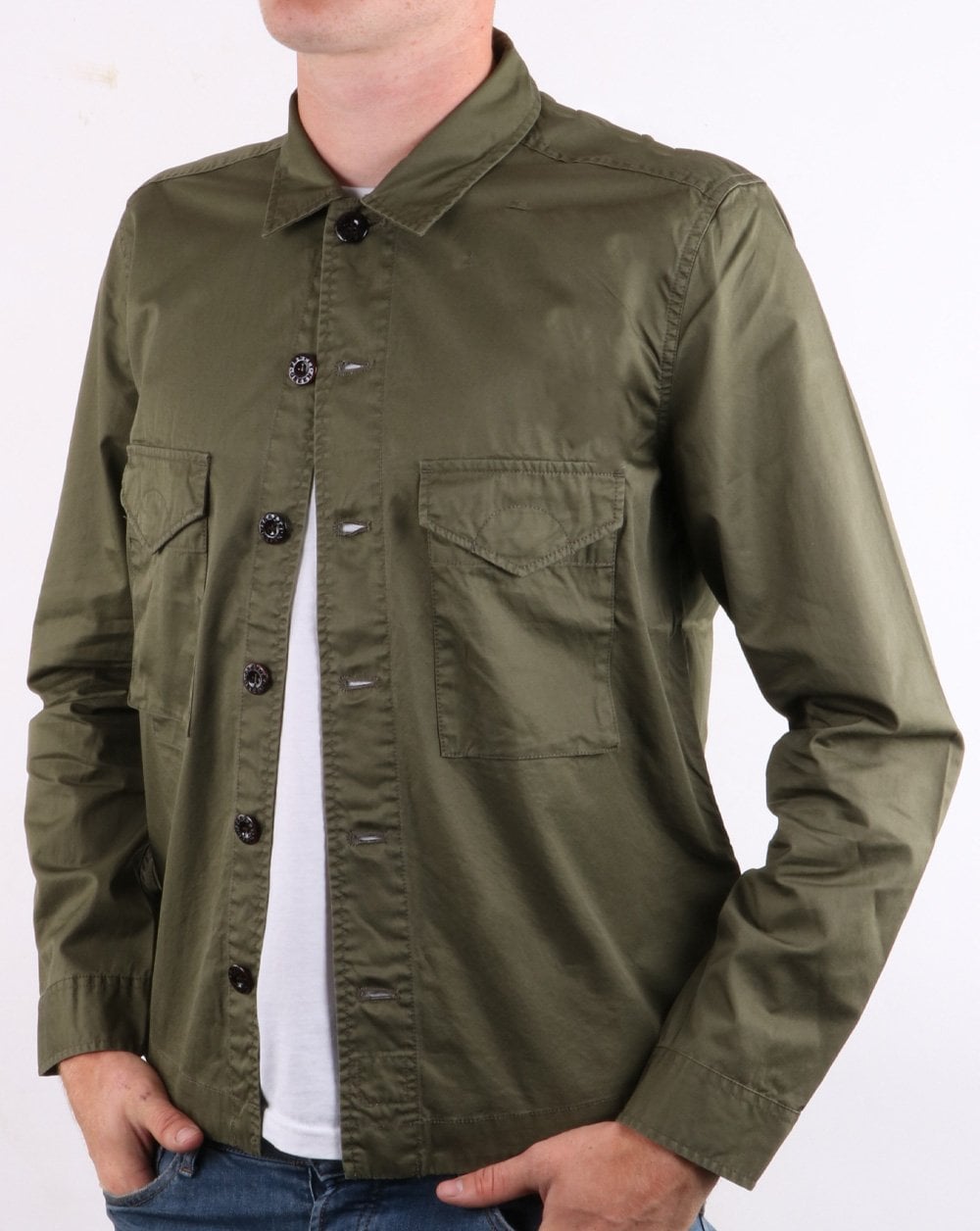 Pretty Green Überhemd Khaki