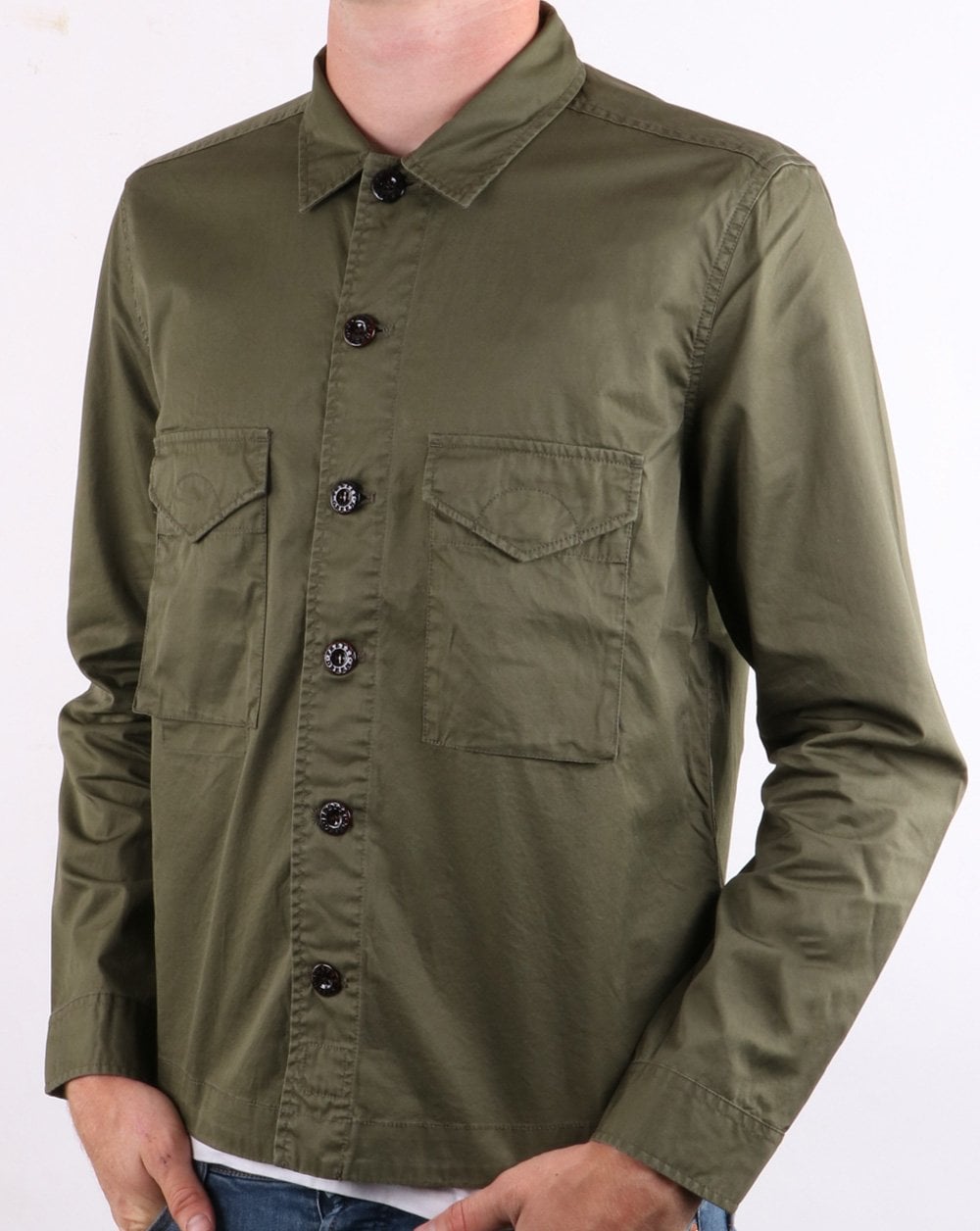 Pretty Green Überhemd Khaki