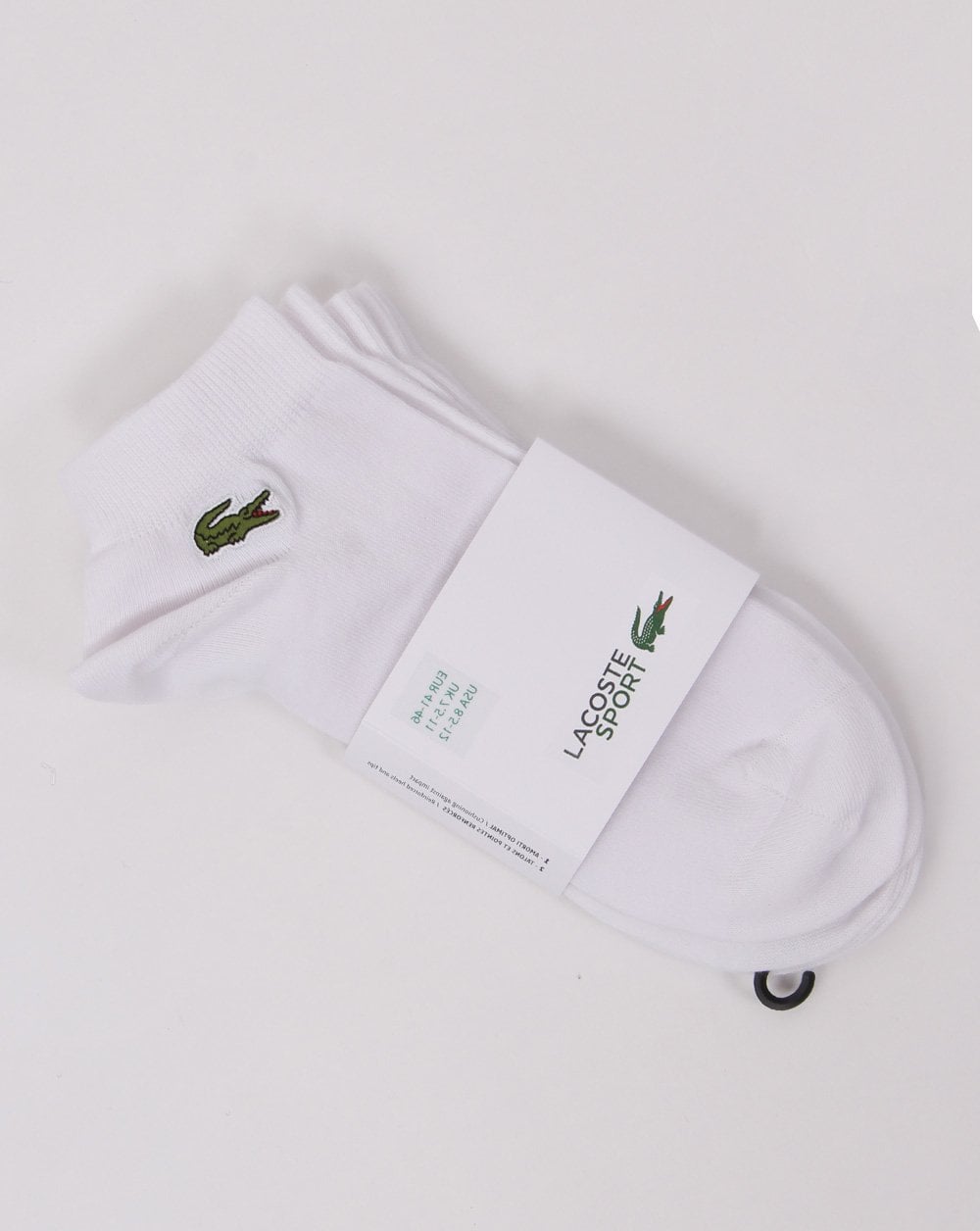 Lacoste – Dreierpack Sneakersocken in Weiß